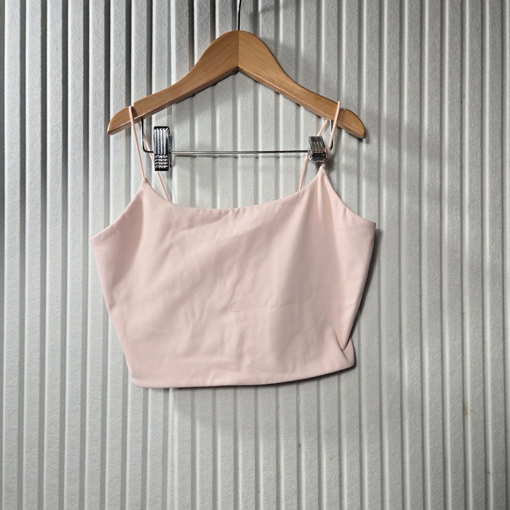 Garage Light‎ Pink Spaghetti Strap Crop Top Square Neck XS